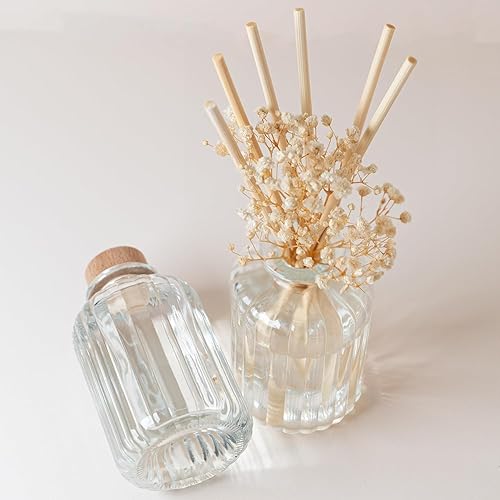 Miniatura 4 de Auelife Juego de 3 difusores de varillas de 6.4 onzas, aroma de sándalo rosa, lino limpio, vainilla de cachemira con varillas, difusor de varillas