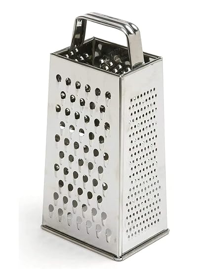 VRAJRAJ Packaging Vegetable Grater & Slicer|Stainless Steel 4 in 1 Kitchen Chopper Versatile Grater for Cheese|Vegetables|Ginger (Silver)