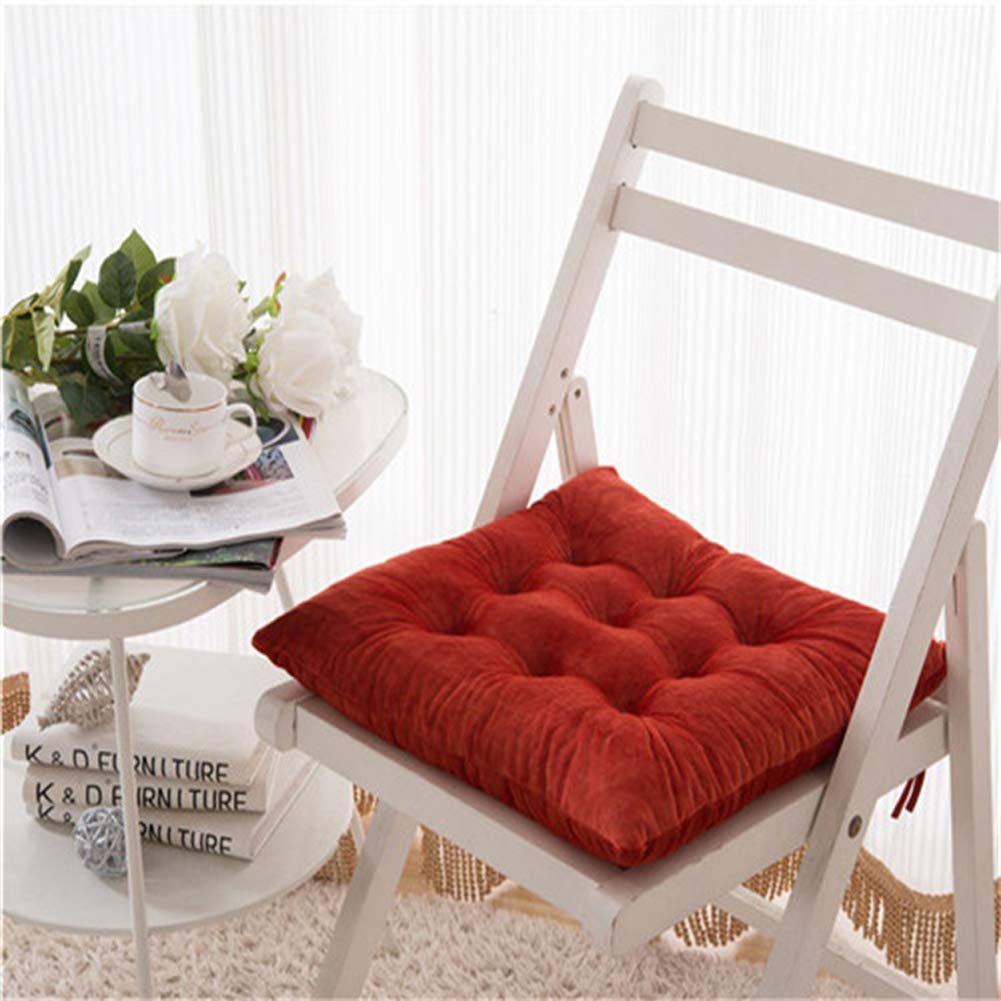 Coussinets de chaise en peluche rembourrés avec liens de fixation stables