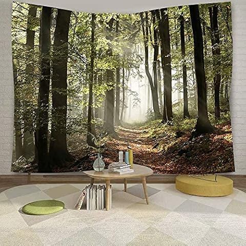 DZGlobal Forest Pathway Wall Hanging Tapestry Cover