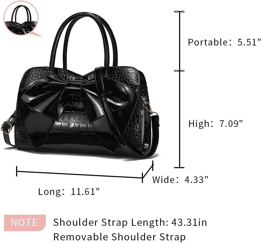 JHVYF Women Tote bag Satchel Purses and Handbags for Women Shoulder Bags Bow Purse - Image 2
