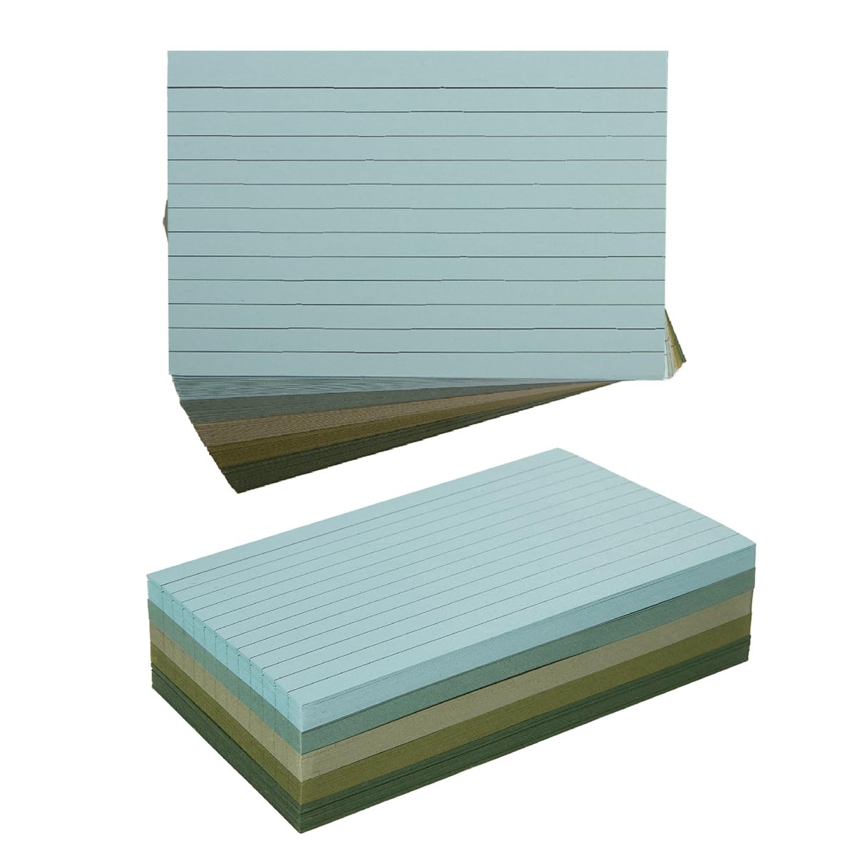 100 Sheets 4x6 Colored Ruled Note Cards Index Cards, 5 Green
