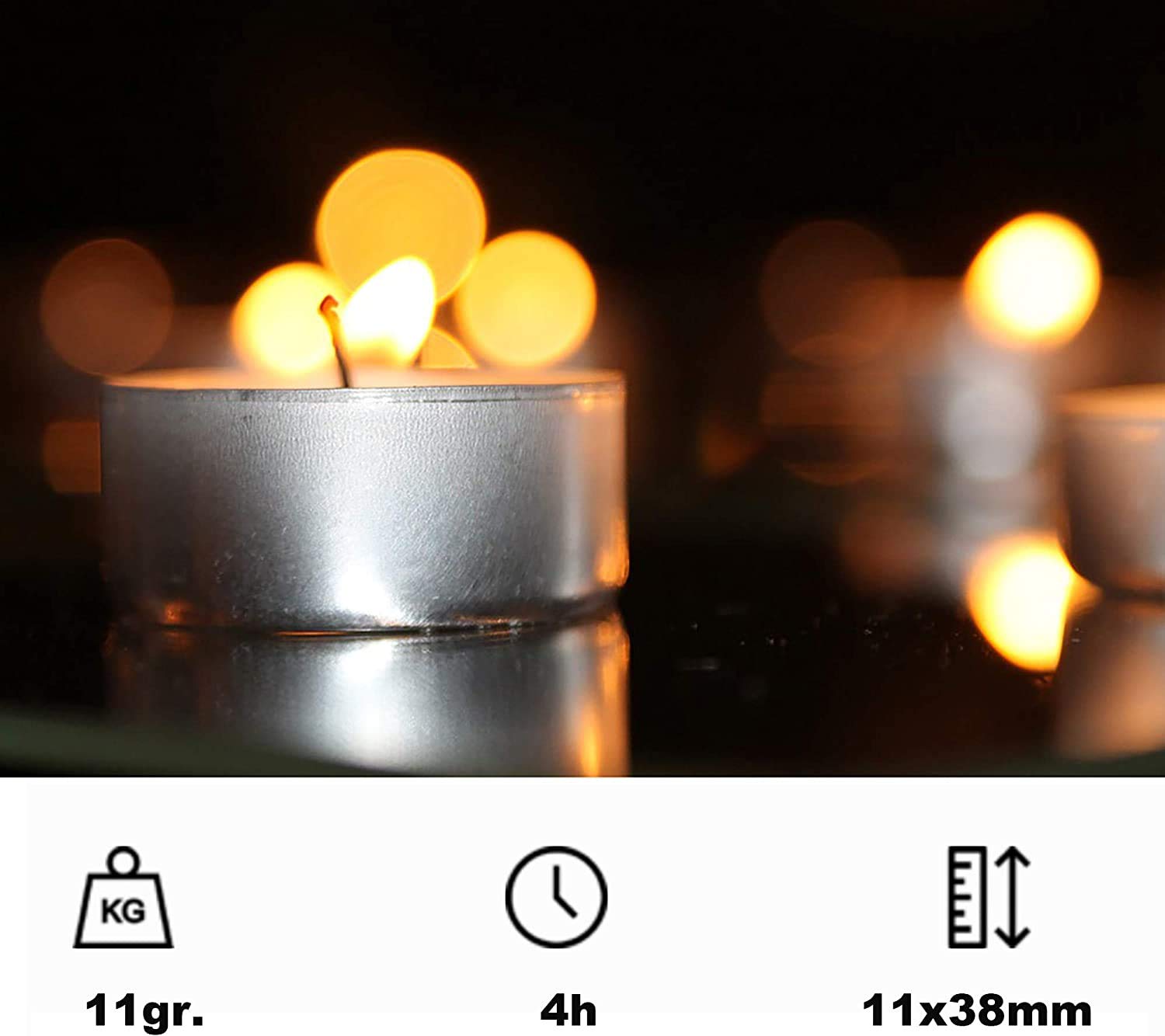 Besch Combinación de 100 Velas de té aromáticas 20 Explosión floral,20 Lavanda, 20 Coco, 20 Frutos Rojos, 20 Vainilla.(Cominación de 5 Aromas, 100 Velas)