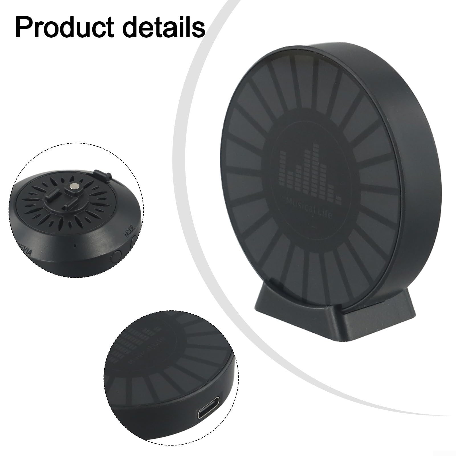 Sensore elettronico di rilevamento del rumore di vibrazione EMF con indicatore di luce RGB 2K HD attivato dalla voce Apparecchiatura di indagine paranormale Microfono incorporato 8 modalità di