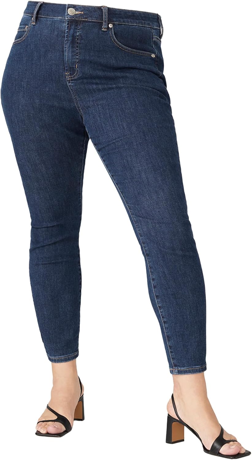 ELOQUII Women's Plus Size The Morgan Super Stretch Skinny Leg Jean