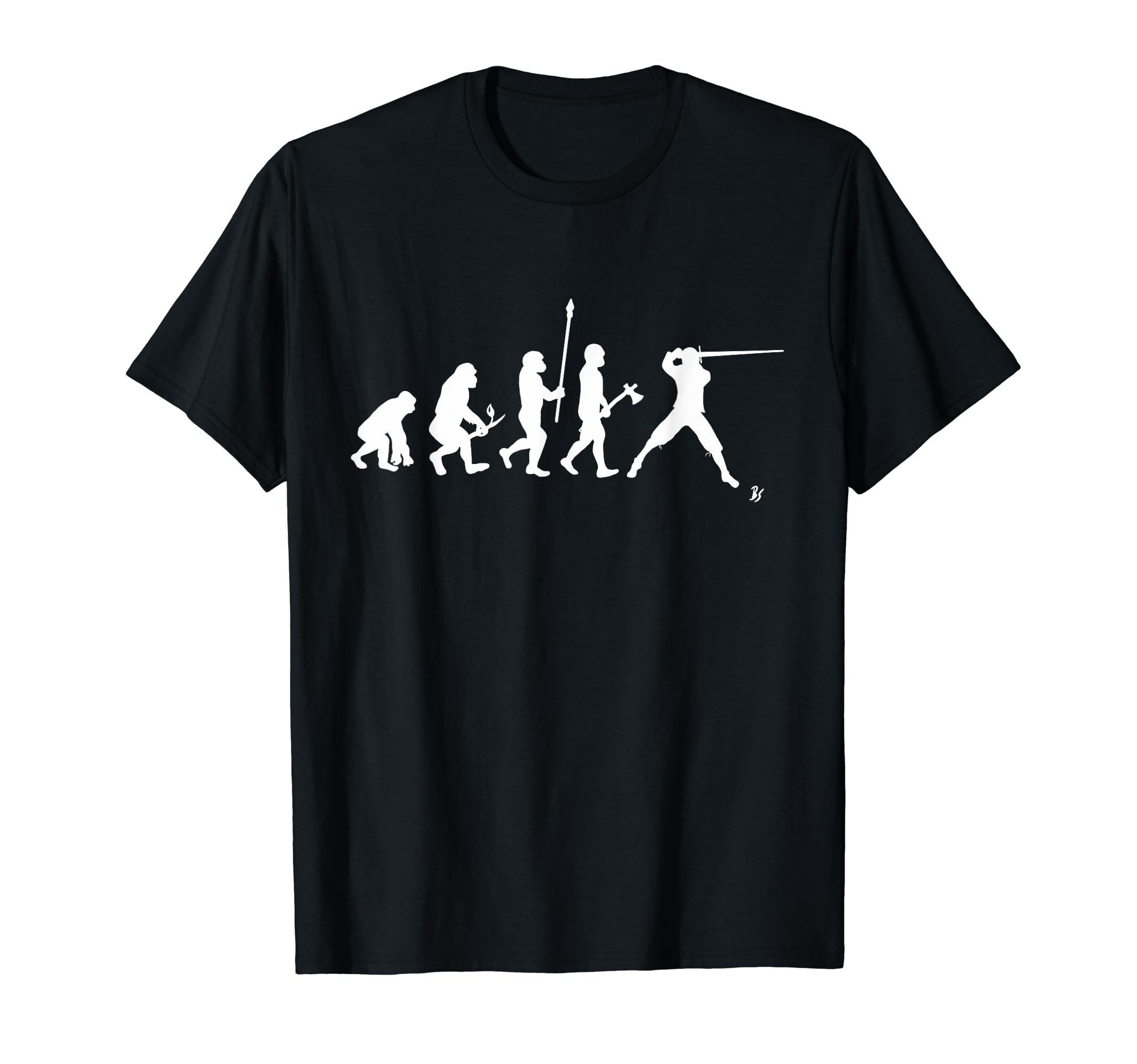 Blade and Swords HEMA Evolution T-Shirt - Black, Unisex-Adults, Small, Short Sleeve, V-Neck, Classic Fit