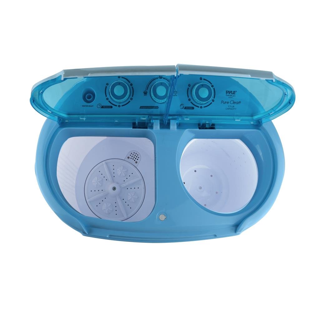 Pyle Upgraded Version Pyle Portable Washer & Spin Dryer Mini Washing Machine Twin Tubs Spin Cycle wHose 11lbs. Capacity 110V - Ideal For Compact Laundry product thumbnail 4