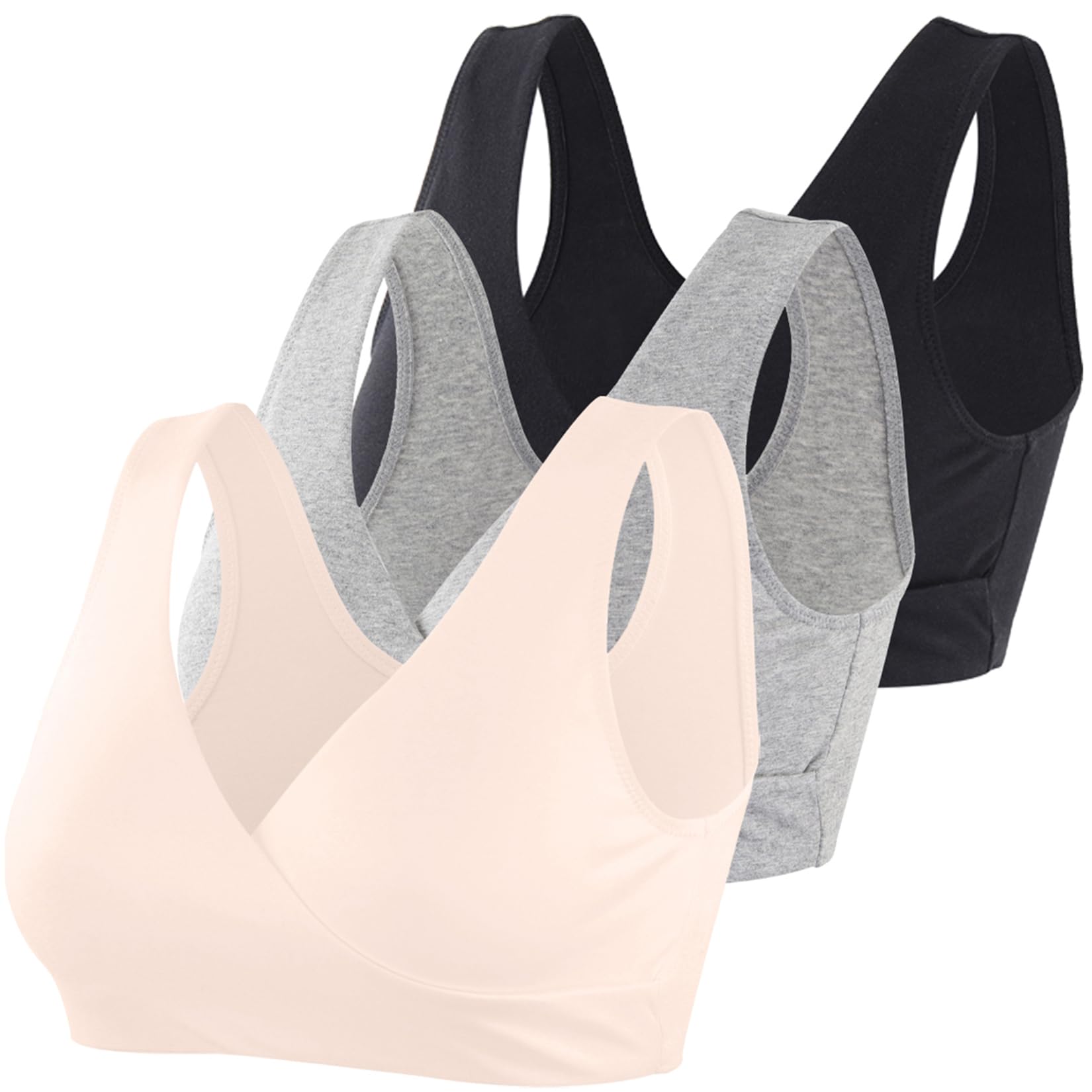 Soutien-gorge d'allaitement de maternité – Soutien-gorge de sommeil en coton doux pour la grossesse et l'allaitement | Design confortable sans armatures