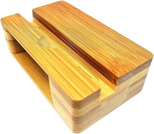 Miniatura 4 de Fanshu - Amplificador de soporte para teléfono celular, soporte para teléfono móvil de escritorio, soporte universal portátil de madera para