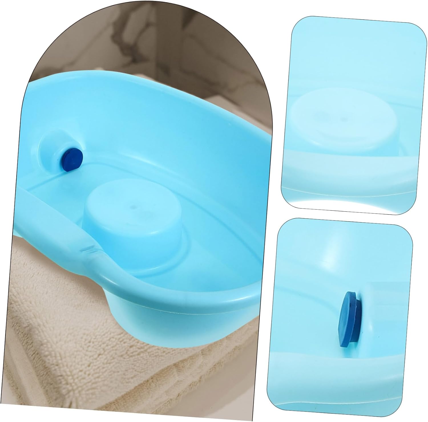 Ergonomic Hair Washing Basin for Bedridden Adults Elderly Pregnant Women with Neck Curve Design Portable Shampoo Bowl for Bedside Use at Home and Hospital