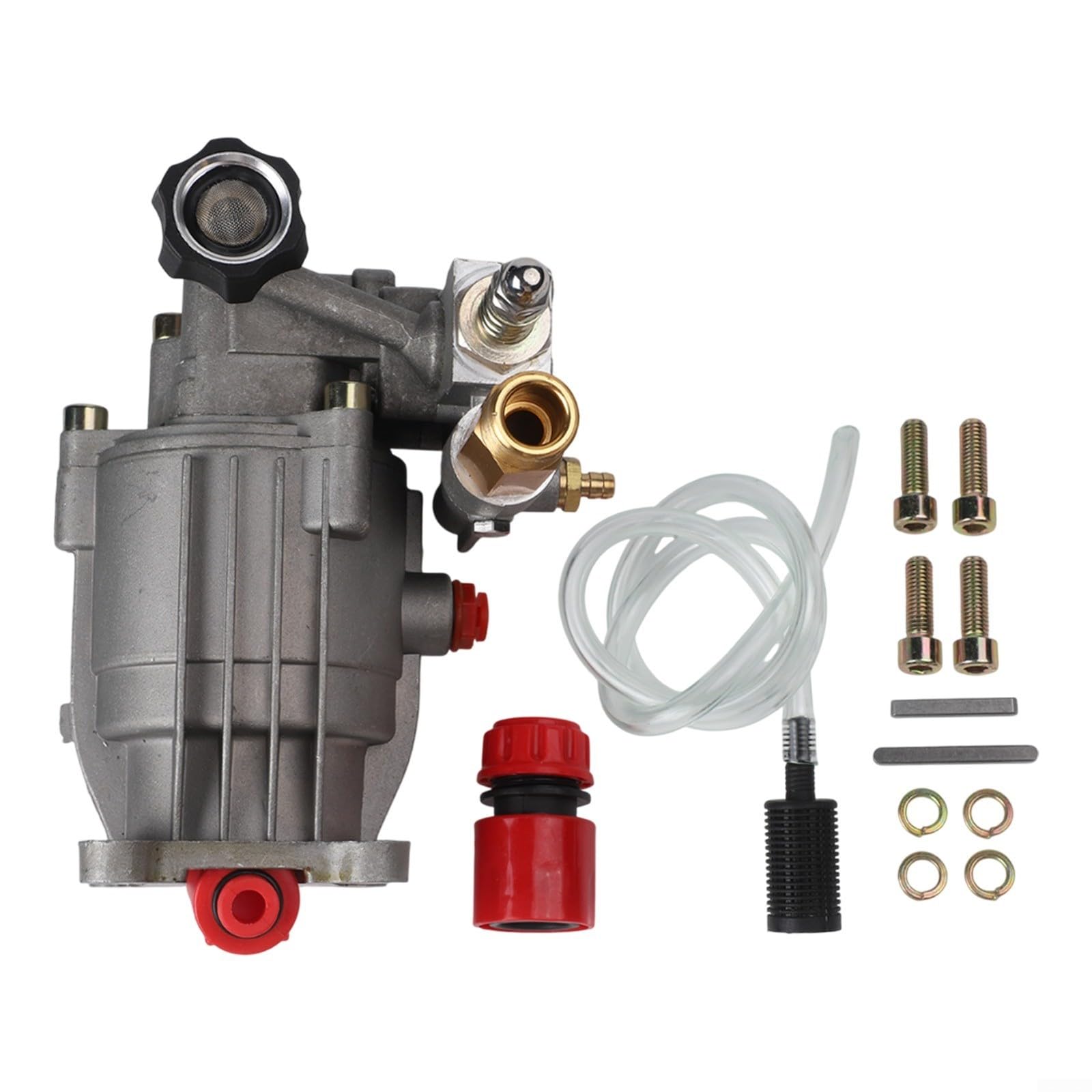Pompa idropulitrice orizzontale 3400 PSI 2,5 GPM con albero da 3/4", kit pompa di ricambio ad alte prestazioni con valvola di sfiato termico e scarico regolabile,