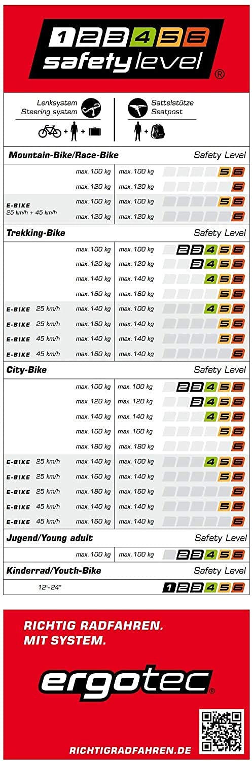 P4B | Ahead - Adapter für 1 1/8 Ahead-Vorbauten in Schwarz/Matt | Safety-Level 4 | Inkl. 5 Spacer | Ergotec Ahead 3 Vorbau-Adapter für Fahrrad und E-Bike