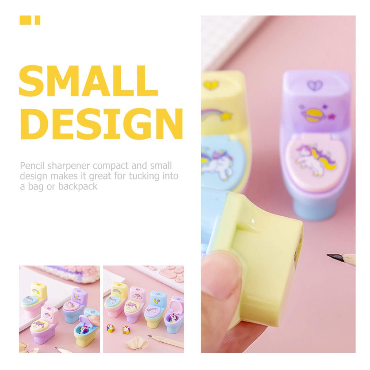 SHINEOFI 4 Sätze Briefpapier Stationery Cute Pencil Sharpener Bleistift Anspitzer Tragbarer Kinderspitzer Entzückender Kinderspitzer Plastik 12 Stück * 4