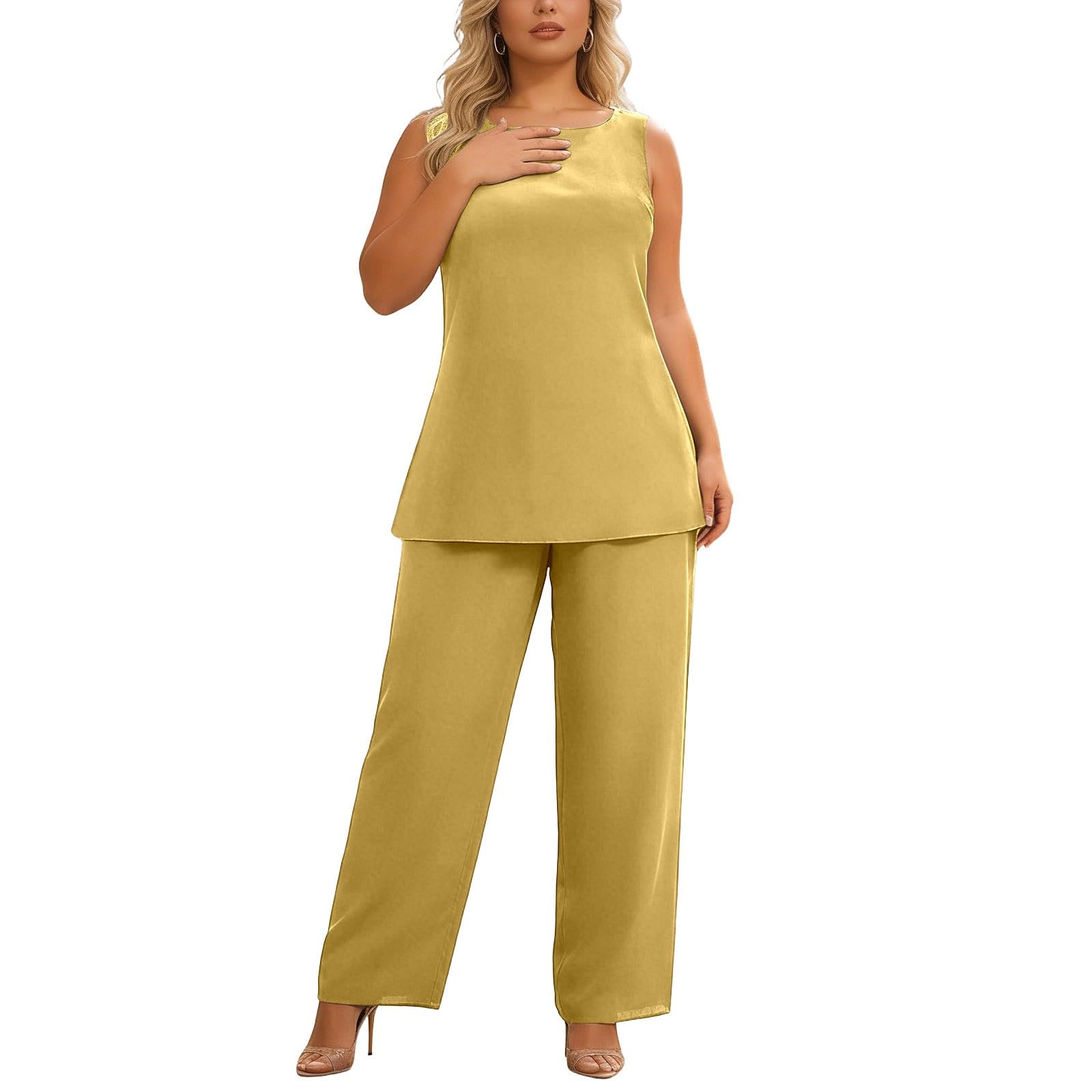 3 pezzi Madre della Sposa Tuta Pantaloni Donna Grandi Taglie Festive Abito Chiffon per Matrimonio Vintage Pantaloni Lunghi Camicia In Chiffon E Cardigan Elegante Locker Abito Da Sera Leggero