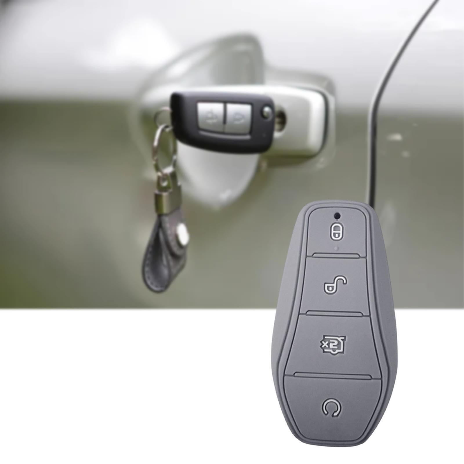 AIXXCUVQ Silicone Key Case Cover For BYD Atto 3 | Glows In Dark, Signal Friendly, Protective - Gray - View #10
