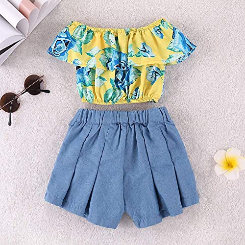Image of Toddler Baby Girl Fall Winter Skirt Outfit Set Ball Ribbed Knit Sweater Shirt Tops + Black Pencil Skirts Clothing Set