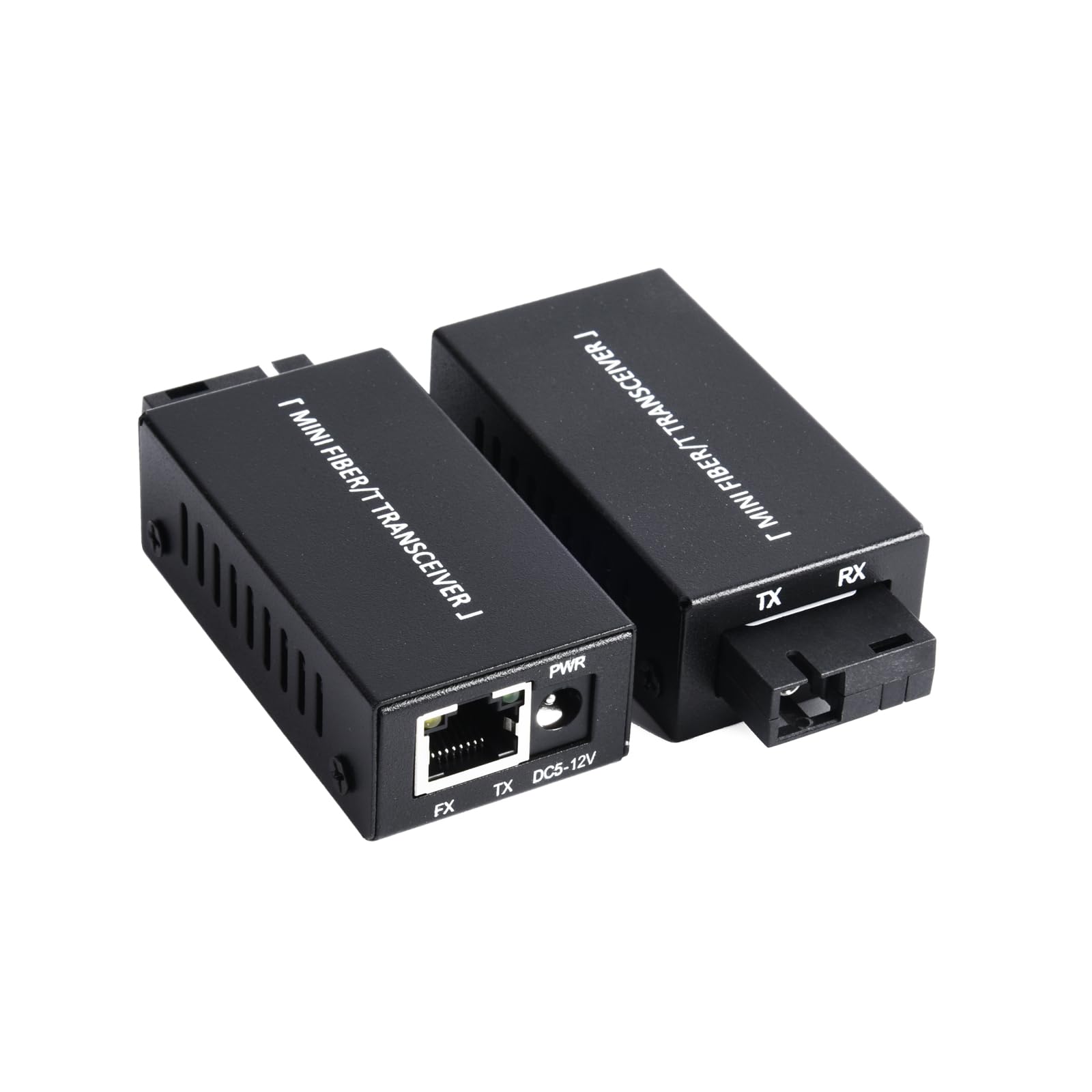 1 para mini Gigabit Fiber Optical Media Converter - 100/1000 Mbps Optic Transceiver SC to RJ45 Ethernet Switch, zasięg 20 km z zasilaczem
