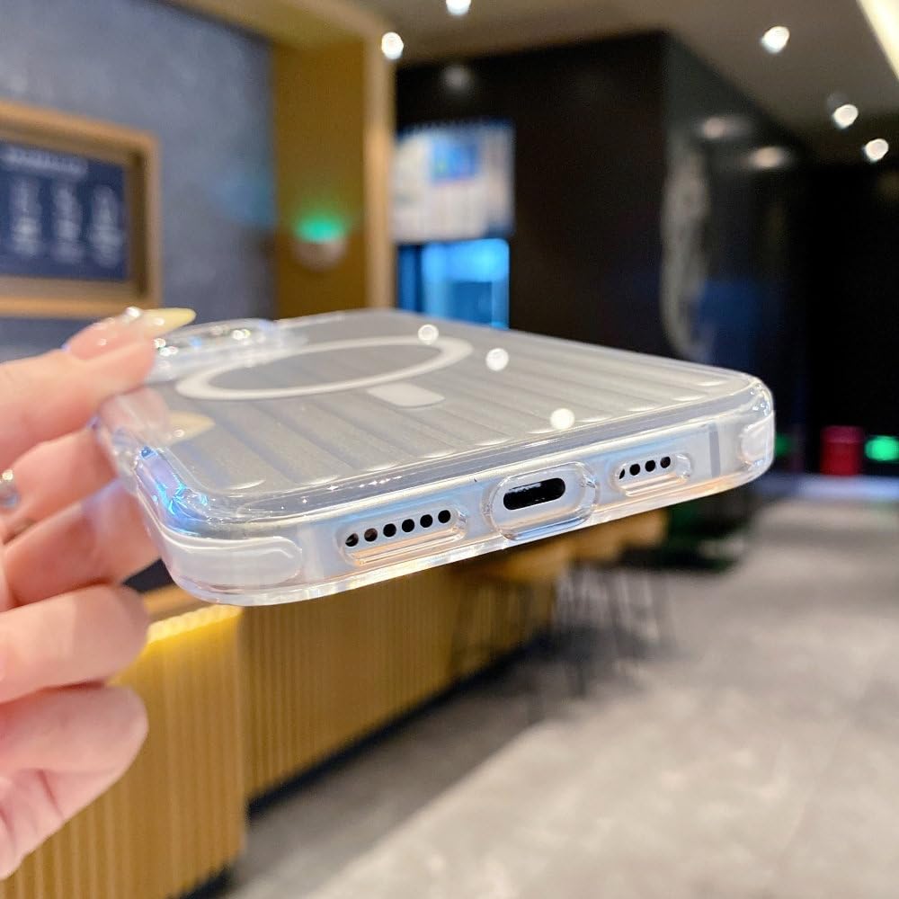Etui magnetyczne z 3D paskiem do iPhone'a 14, 15, 16 Pro Max, z ładowaniem bezprzewodowym i wstrząsoodpornym zderzakiem, szare, do iPhone'a 15 Pro Max