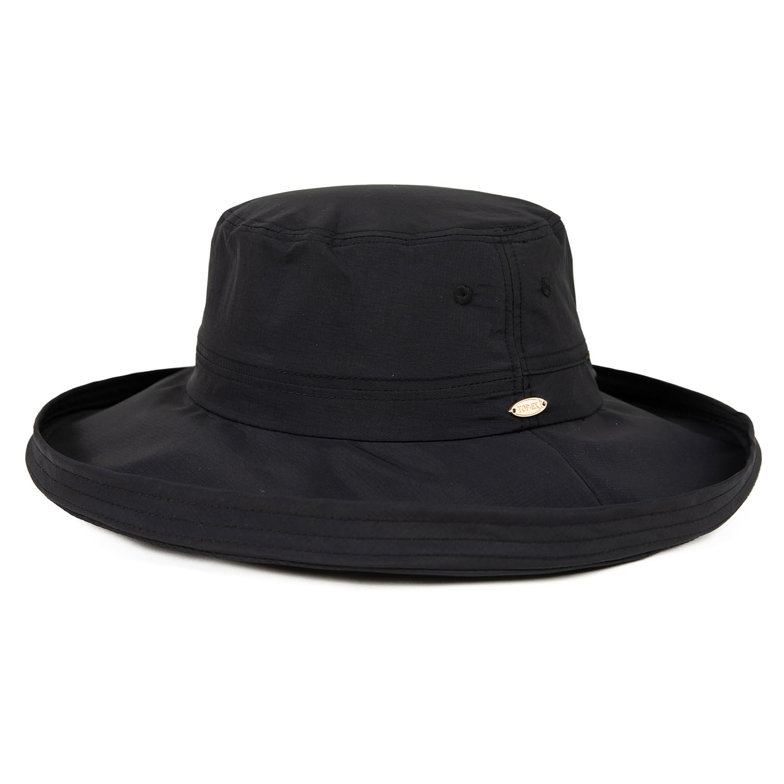 TOP-EX UVCoolix™ - Chapeau de soleil rafraîchissant pour femme - Protection UV UPF 50+ - Large bord - Pliable - Avec ouverture pour queue de cheval - Pour la plage, la randonnée, le jardinage
