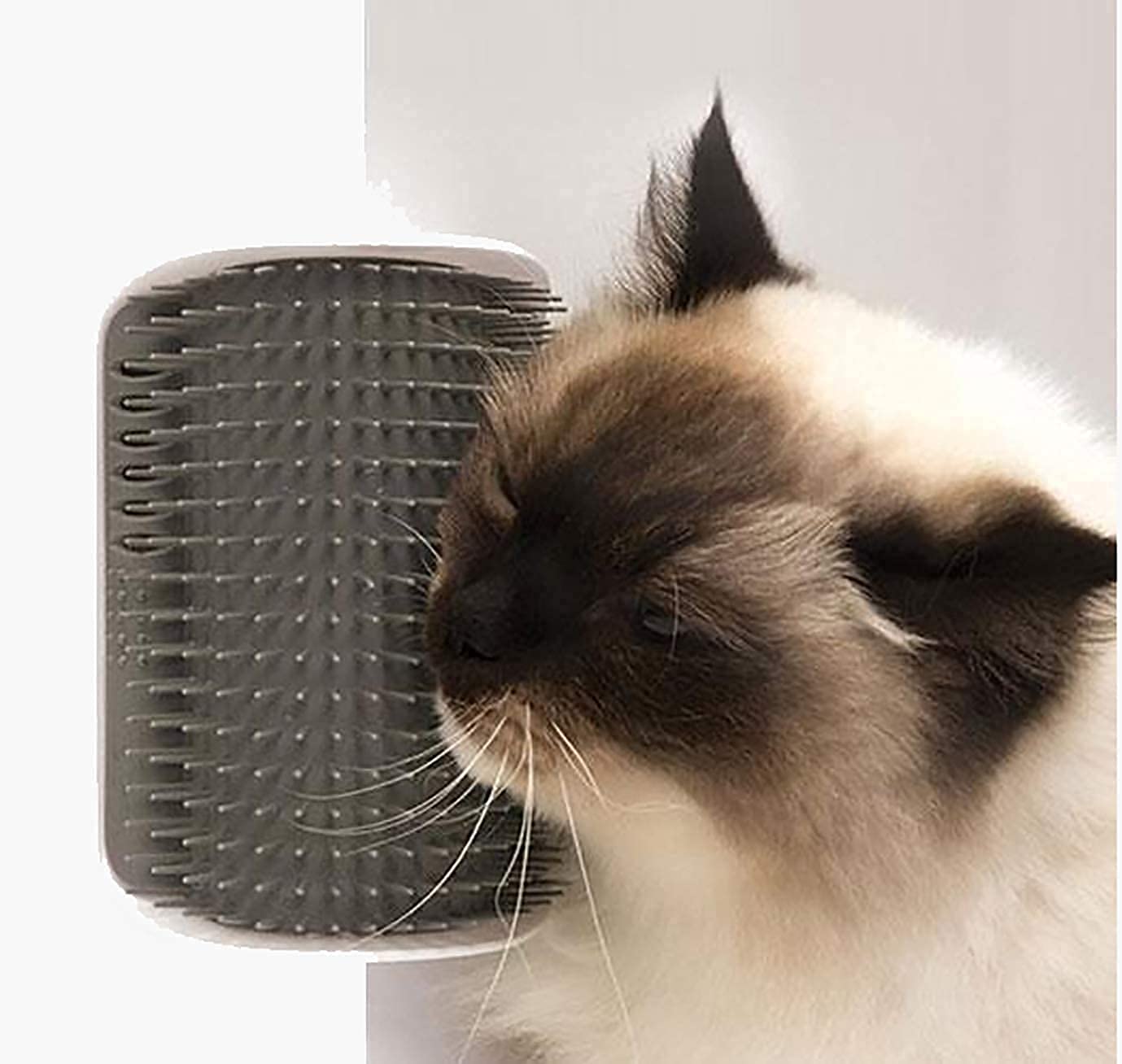 RvPaws Softer Cat Corner Self Groomer with Catnip Wall Corner Massage Comb Corner Scratcher Pet Grooming Brush Comb Grooming Wall Brush Self Massage Tool for Long & Short Fur Kitten Cats Dogs