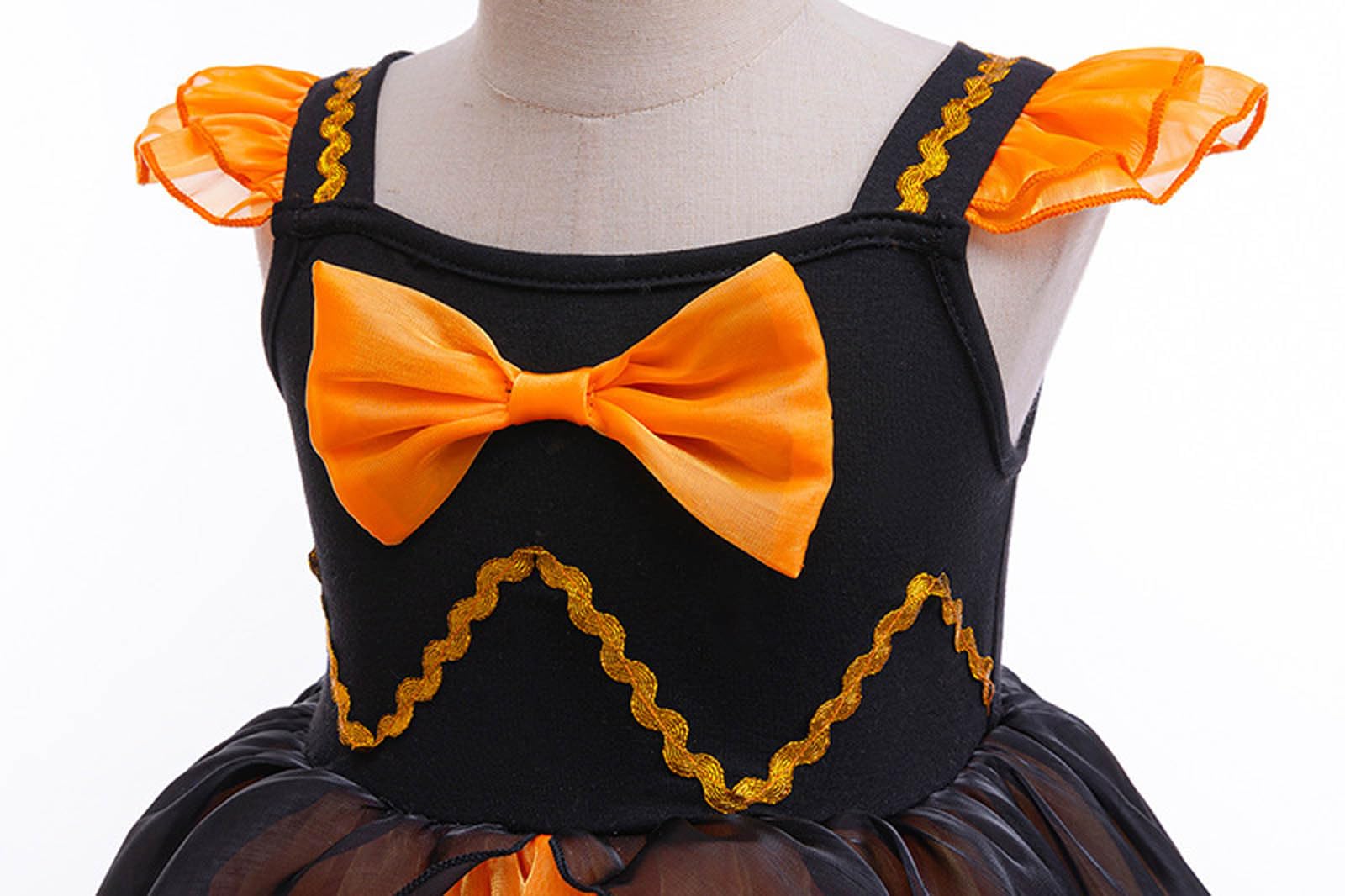 Genérico Disfraz Halloween NiñA 2 AñOs - Vestido de Halloween para niñas, disfraz de bruja para fiesta, elegante vestido de tutú de dos tonos para niñas pequeñas