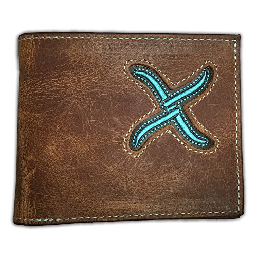 Twisted X Distressed Brown Bifold Wallet, Small