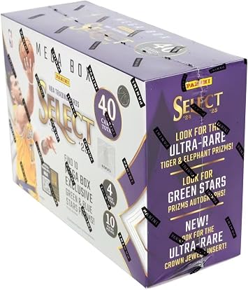 Panini 2024-25 Select Basketball Hobby Mega Trading Card Box (Green & Blue Stars Prizm)