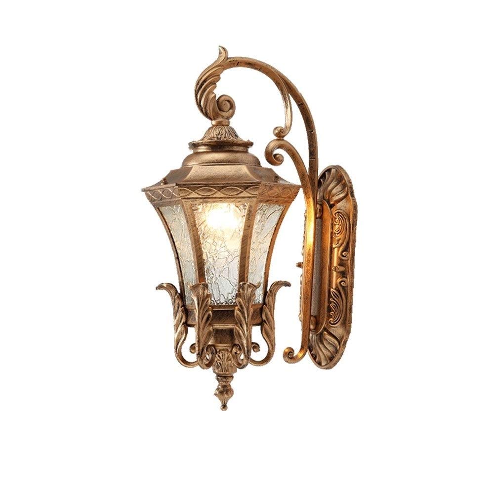 Applique murale extérieur IP65 lanterne rétro en aluminium et verre pour jardin et chemin