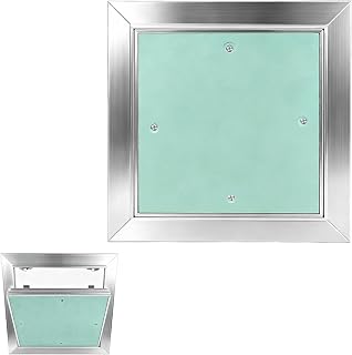 EFUTURETIME Revisionsklappe 20x20cm, Wartungsöffnung für 12,5 mm Gipskarton, Trockenbau Revisionstür mit Aluminium-Rahmen, Flächenbündig Überstreichbar Feuchtraumgeeignet Unsichtbar für Decke Wand