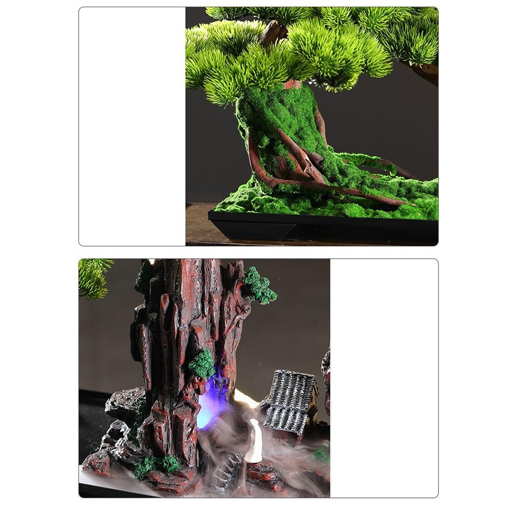 Plantas Artificiales para El Hogar Simulación De Pinos Acogedores Adornos Paisajismo Plantas Verdes Paisaje De Rocalla Hogar Creativo Sala De Estar Porche Decoración Zen,