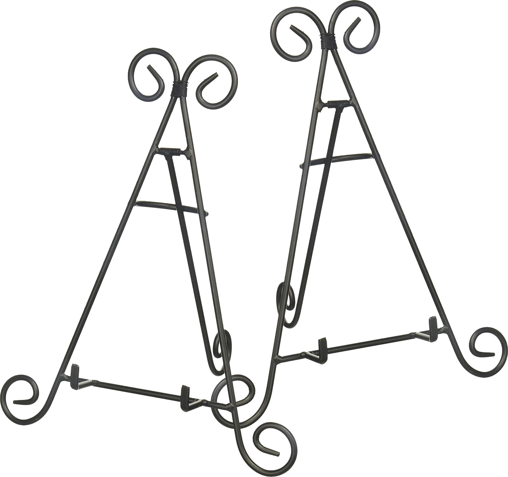 PowerTRC Set of 2 12" Iron Display Stand for Holding Pictures, Books, Plates, Art, and More