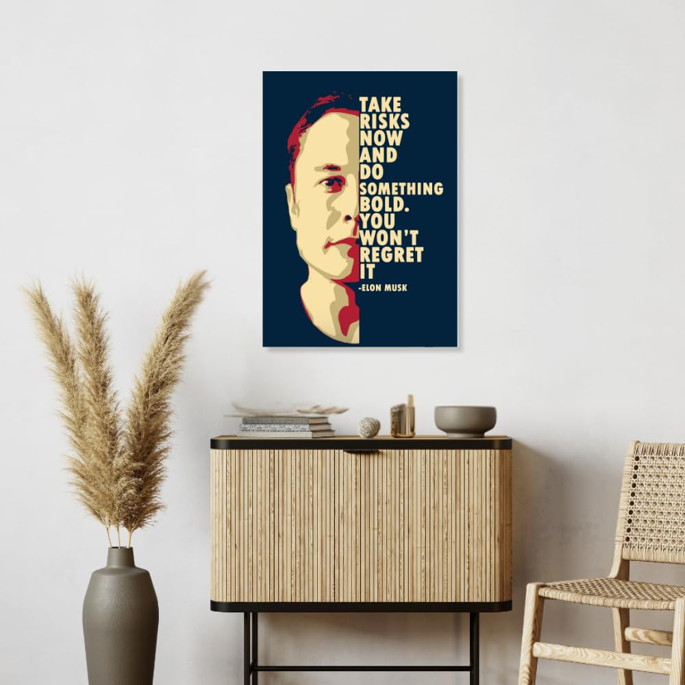 Good Hope - Elon Musk Motivational quote Poster 12 x 18 Inch for Room & Office for Room Office decor home bedroom living room wall art inspirational entrepreneur success wall hanging Decor 3