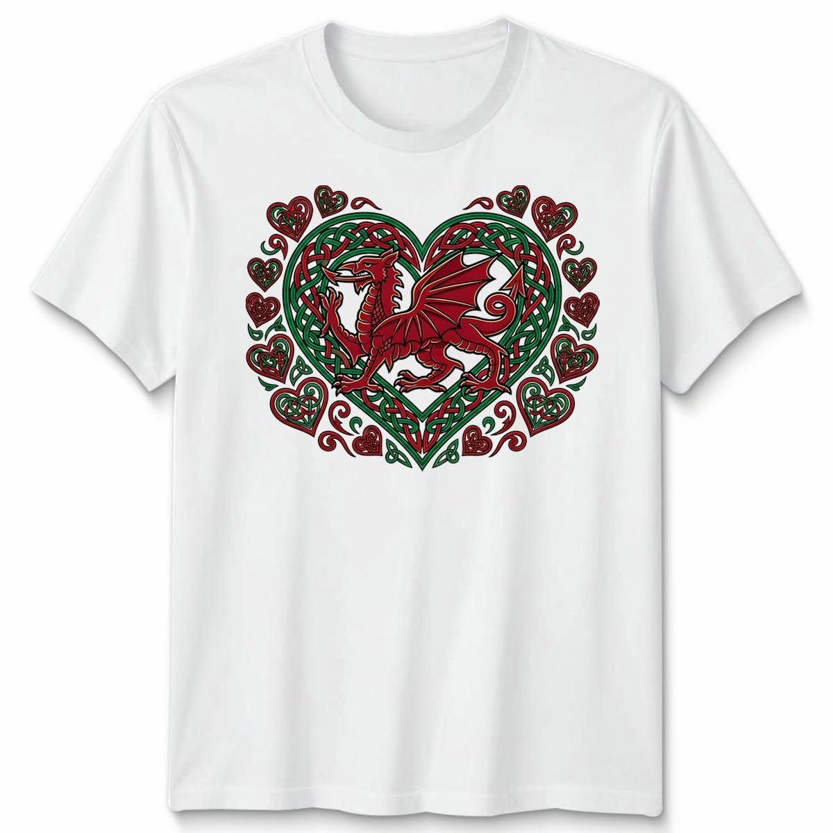 D&T St Davids Day Butterfly Welsh Flag Heart Rugby Top Mens Womens Apparel Wales National Holiday Graphic Shirt Unisex S White