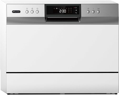 Whynter CDW-6831WES 6 Lugares LED de ajuste de lugar, lavaplatos portátiles de encimera blanca