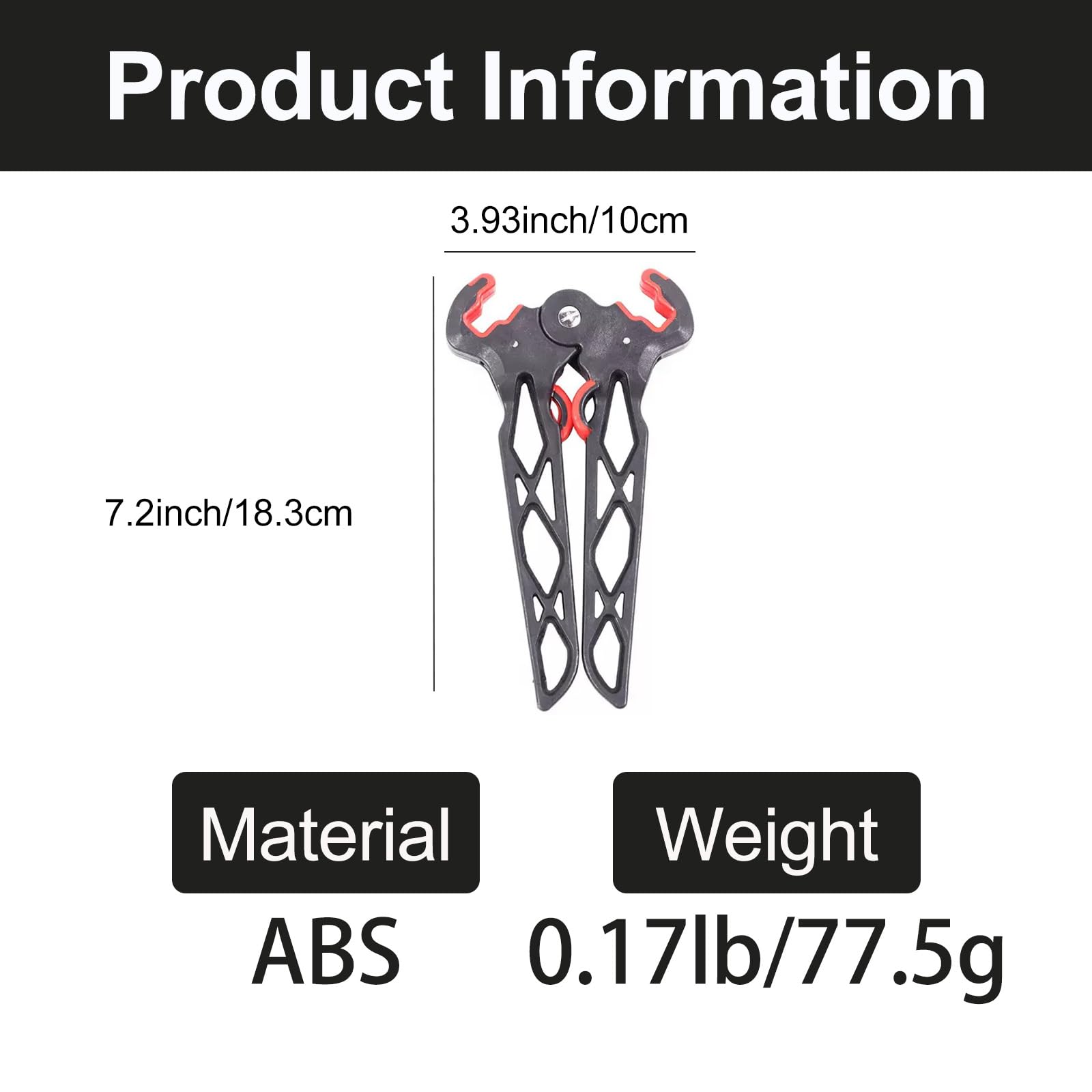 KURUGELI Support Pliable pour Arc à Poulies - Pince pour Limbs d'arc, Support Réglable Universel, Antidérapant en Silicone pour Chasse et Tir à l'arc