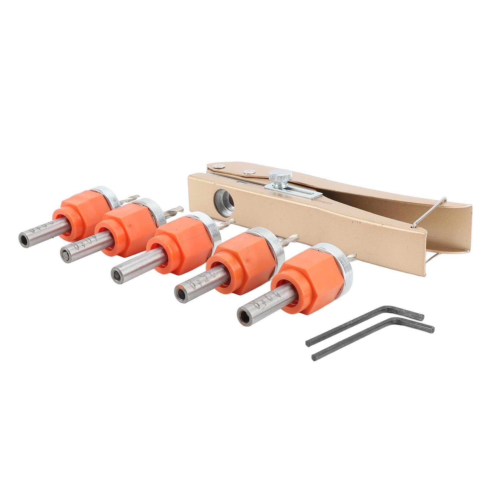 Juego de 6 brocas para avellanador de primera calidad, brocas cónicas ajustables de acero de alta velocidad para madera, plástico, metal blando, construcción de acero ABS 40CrV