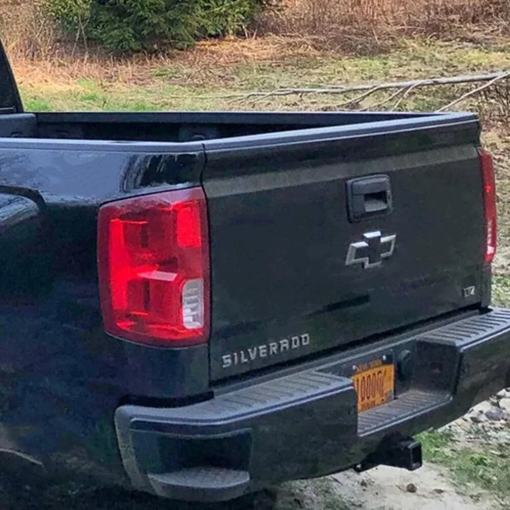 Black Bowtie Front Tailgate Emblem Overlay Compatible with 2015 2016 2017 2018 Chevy Silverado 1500 2019 Chevrolet Silverado 1500 LD with Strong Adhesive 260207 ABS Plastic Badge Black