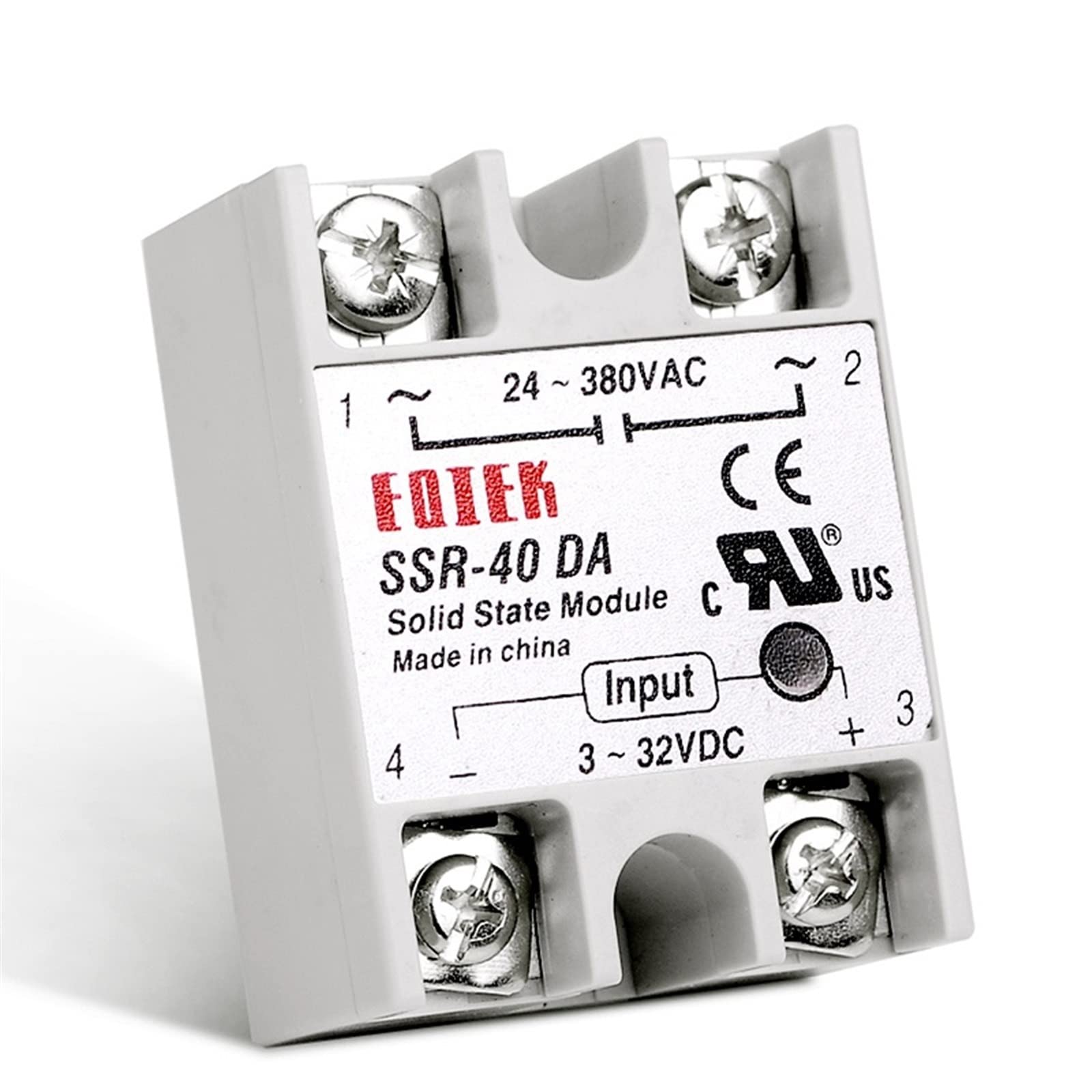 AERBNYEQP 1pcs Solid State Relay SSR-25DA 25A SSR-10DA SSR-40DA 5-24VDC to 24-380V AC SSR 25DA6-20mA