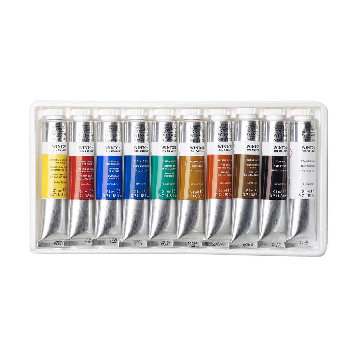 Winsor & Newton 1490697 Winton Ölfarbe feine hochwertige Ölfarbe, gleichmäßiger Konsistenz, Lichtbeständig, hohe Deckkraft, Reich an Farbpigmenten - 10 Ölfarbenset in 21 ml Tuben