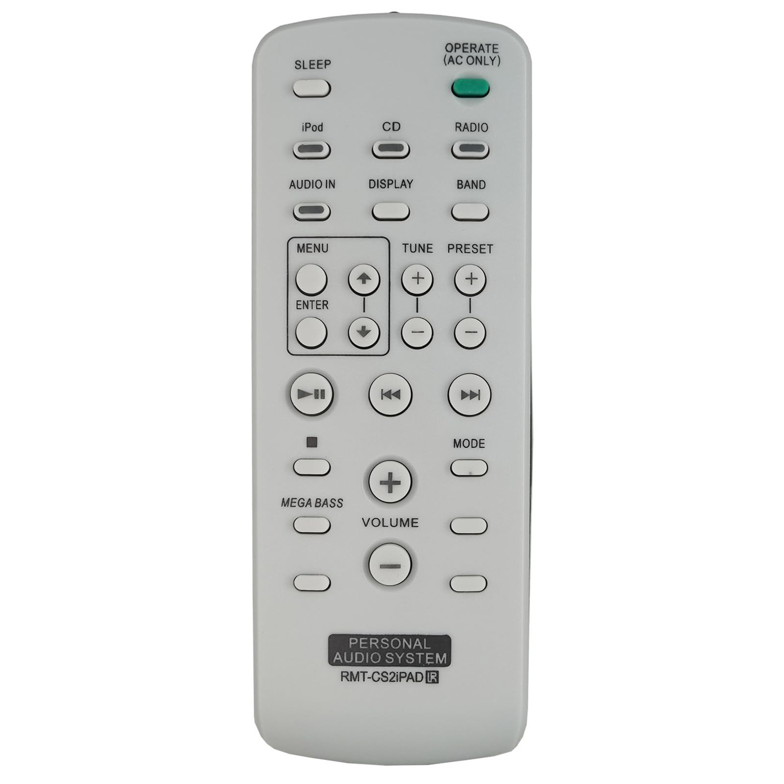 RMT-CS2iPA Replacement Remote Control for Sony Audio System ZS-S4iP ZS-S2iP