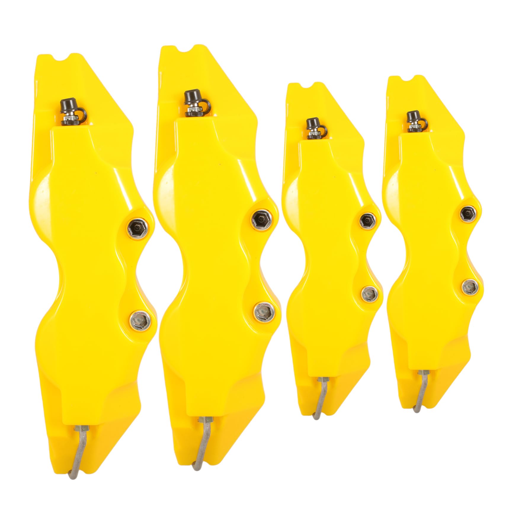 Ciieeo 2Sets Yellow Brake Caliper Covers for Front Rear Protection Durable Hub Covers for Enhanced Easy Tool Installation Compatible with Various Car Models
