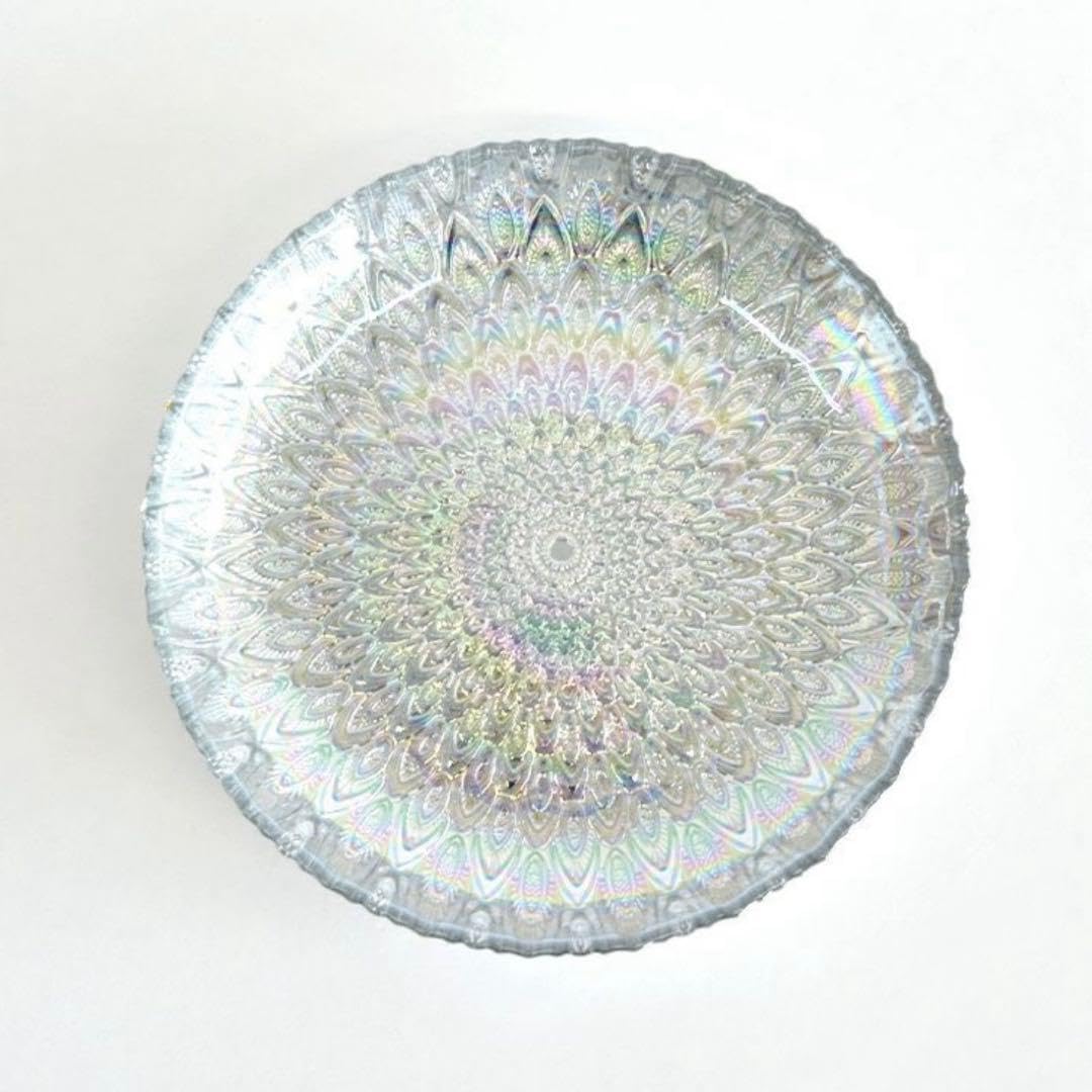 プレートペア 皿 クジャク柄の縁起のよい器