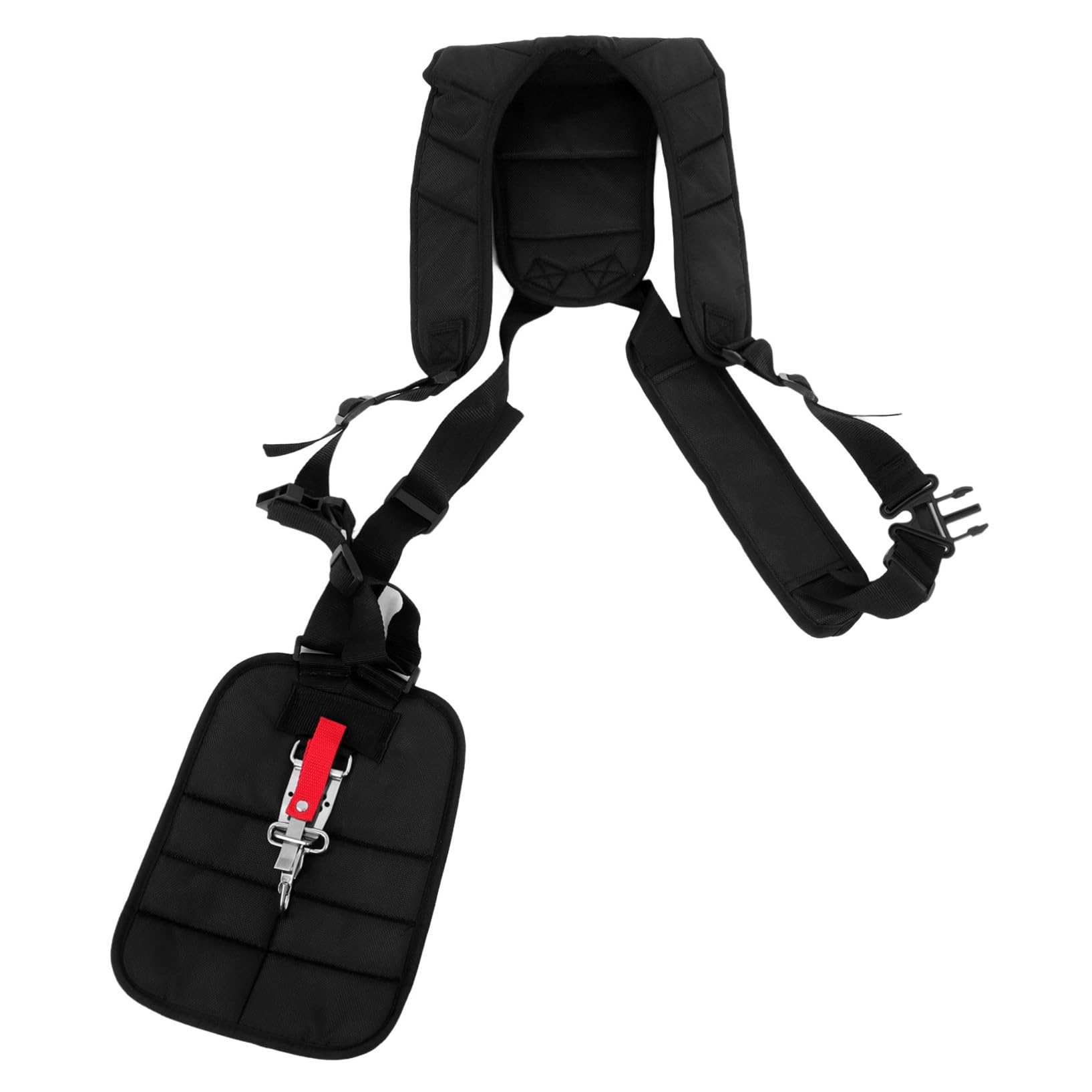 Cinturón Arnés para Desbrozadora con Hombreras Acolchadas para Cortacésped y Recortadora Distribución de Ergonómica para Seguro y Cómodo