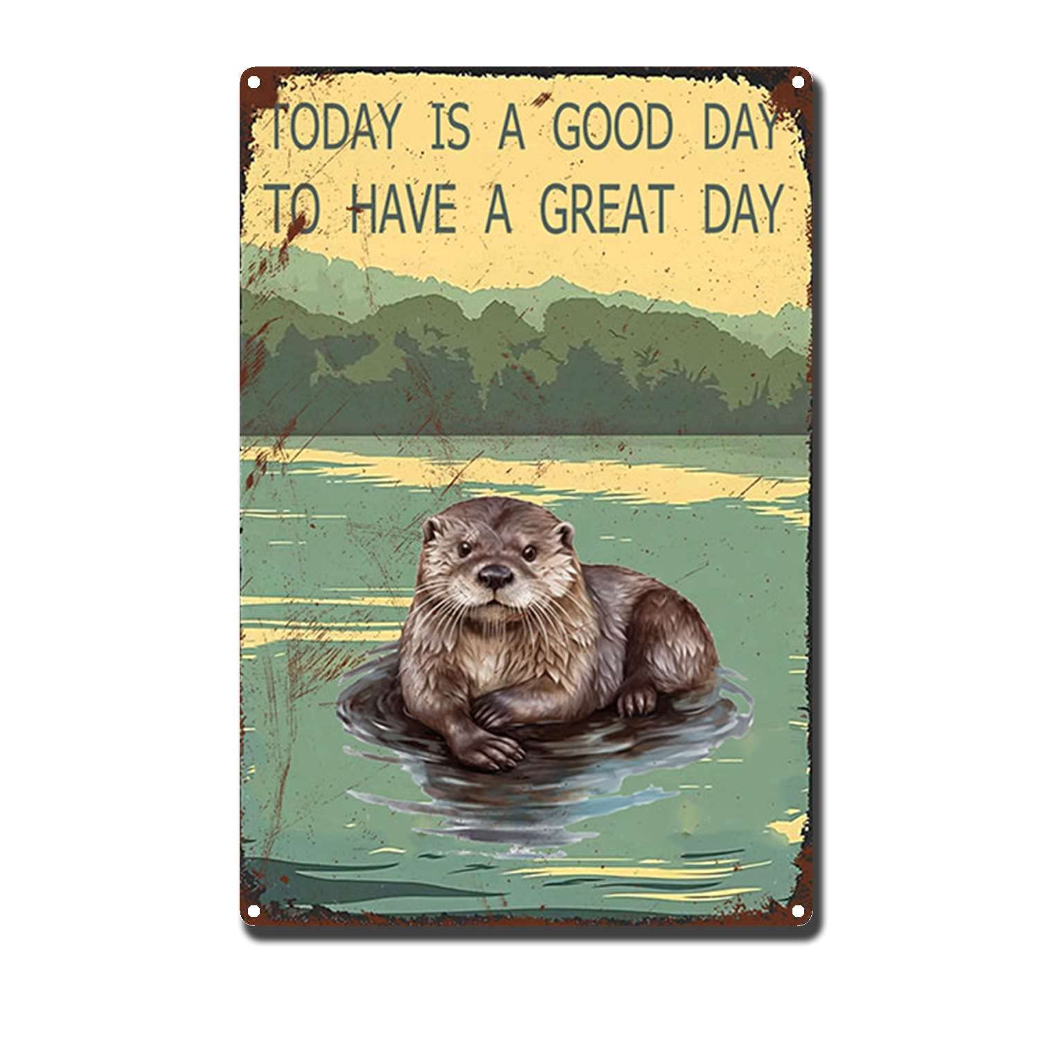 HYCLAM Metal SignToday is A Good Day to Have A Great Day Interesting Bar Indoor and Outdoor Walls Decorated with Men S Gifts 8x12inch-Tin Sign
