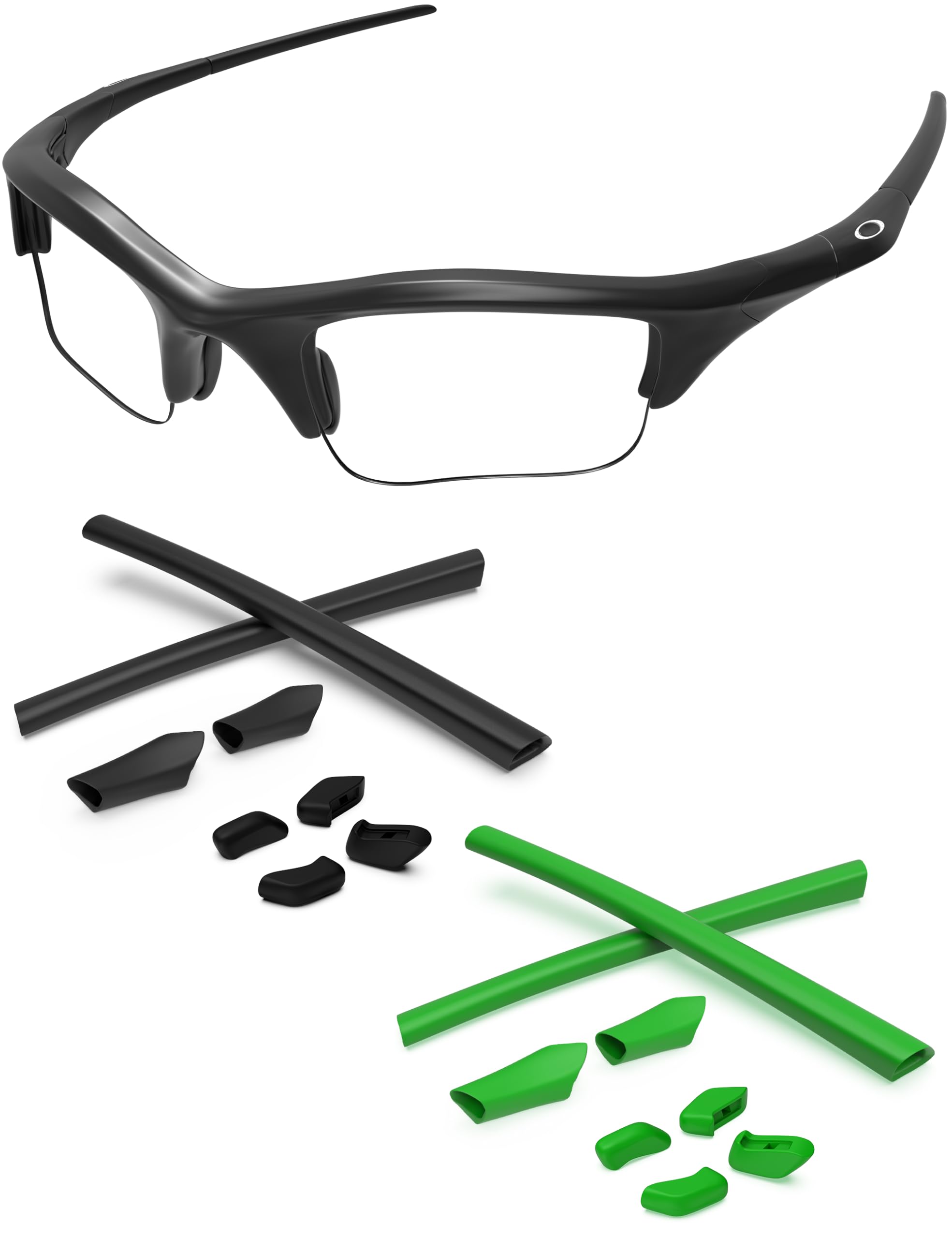 Replacement Nose Pieces &amp; Ear Socks Rubber Kits for Oakley Half Jacket/Half Jacket XLJ