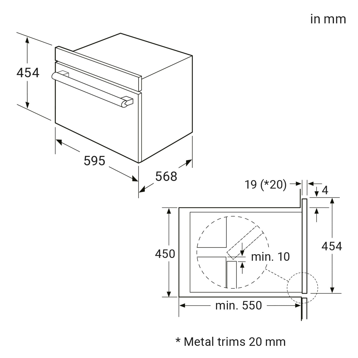 KKT KOLBE Forno da incasso 5 in 1 60 cm con microonde, AirFry, grill e vapore | 50 L | funzione pizza, ventilato, aria calda | timer automatico, display LED | EBMS4503S2