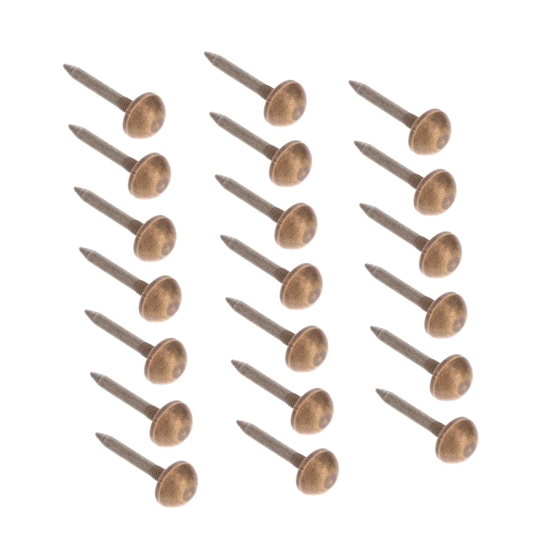 Garneck 20 Pack Pure Copper Upholstery Tacks Decorative Furniture Nails for Sofa Weatherstrip Headboard Home Decor