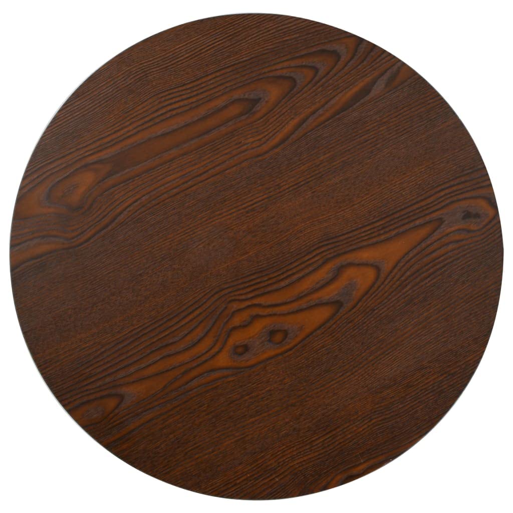 Table de cuisine pour 2 personnes style industriel marron foncé 60x75 cm