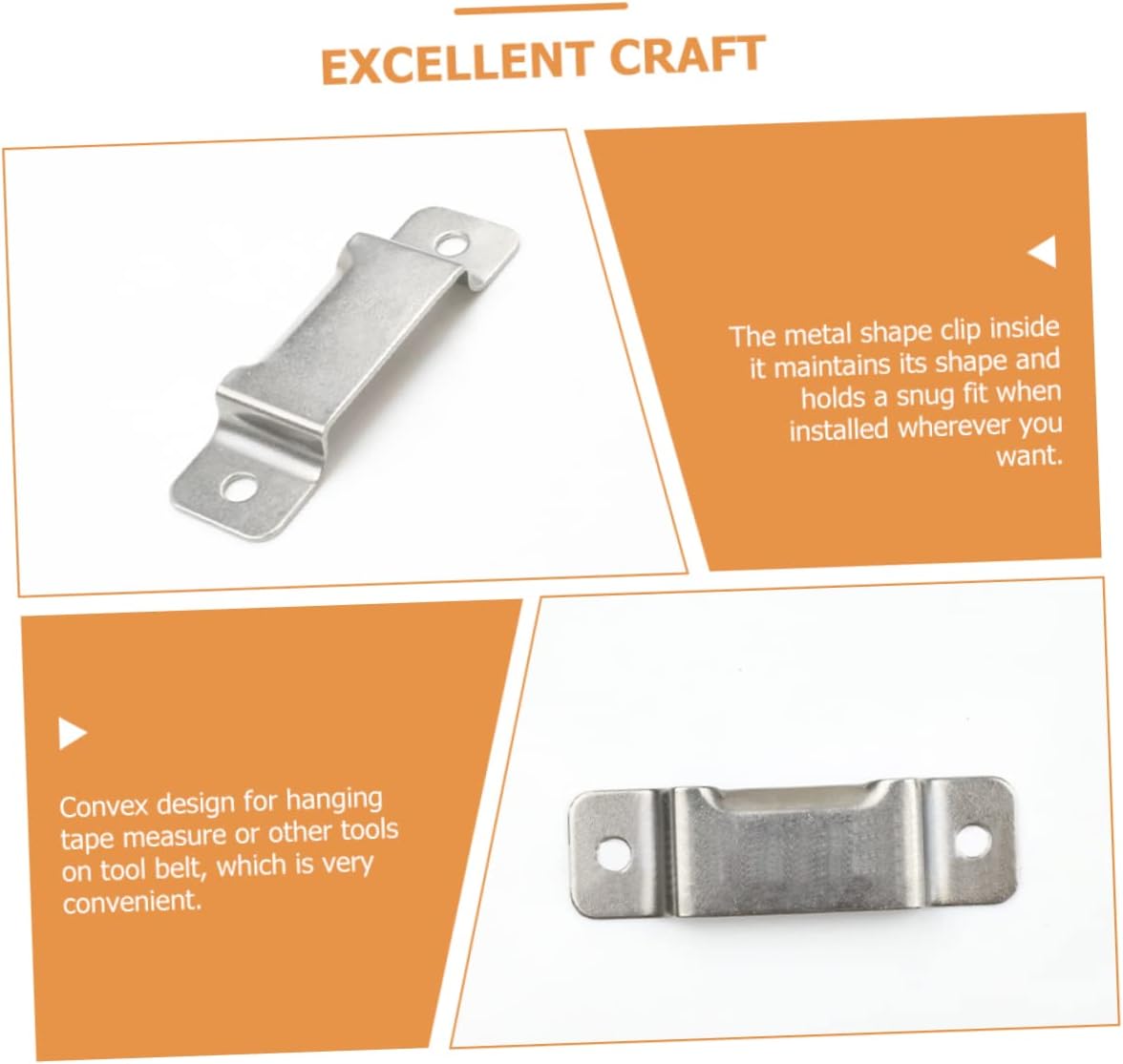 ARTIBETTER 60pcs Iron Tape Measure Holders Tool Clips for Ladders Walls Toolboxes and More