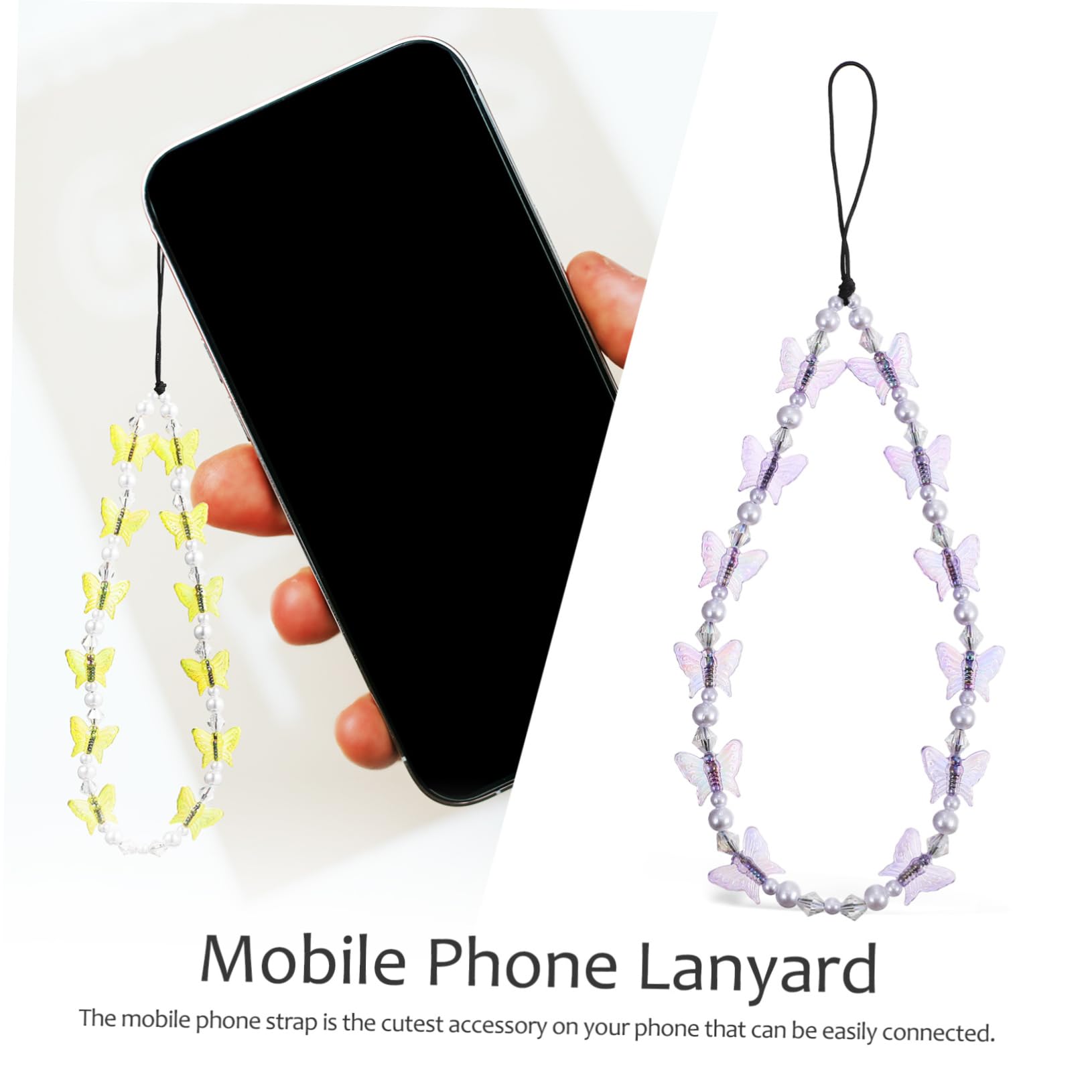Cordón De Teléfono Móvil Con Abalorios Decoración De Teléfonos Mochilas 4 Piezas X 4